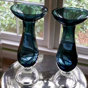 Pair of Glass Candlestick